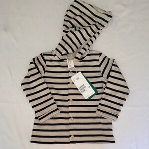 H&M Black and Cream Striped Kids Hoodie